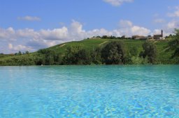 piscina a skimmer con  scala in opera